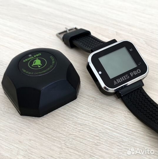 Кнопка вызова официанта модель Бургер с часами