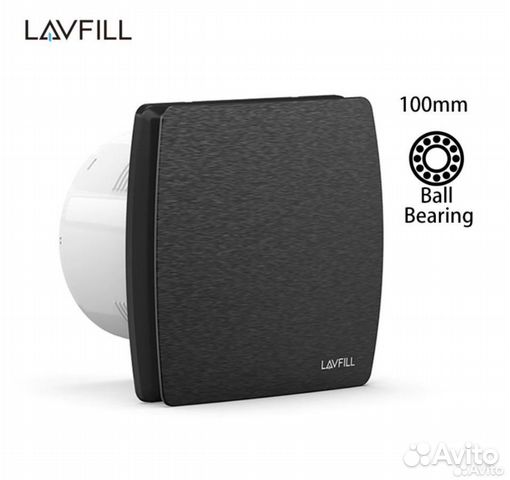 Вентилятор вытяжной с обратным кл. 100 мм, черный