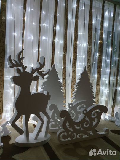 Новогодние фигуры из пенопласта