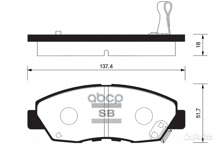 Колодки тормозные дисковые, передние SP1109 San