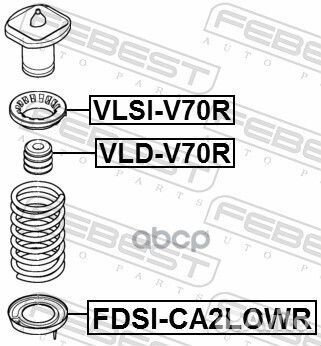 Проставка задней пружины нижняя volvo S60 II 10