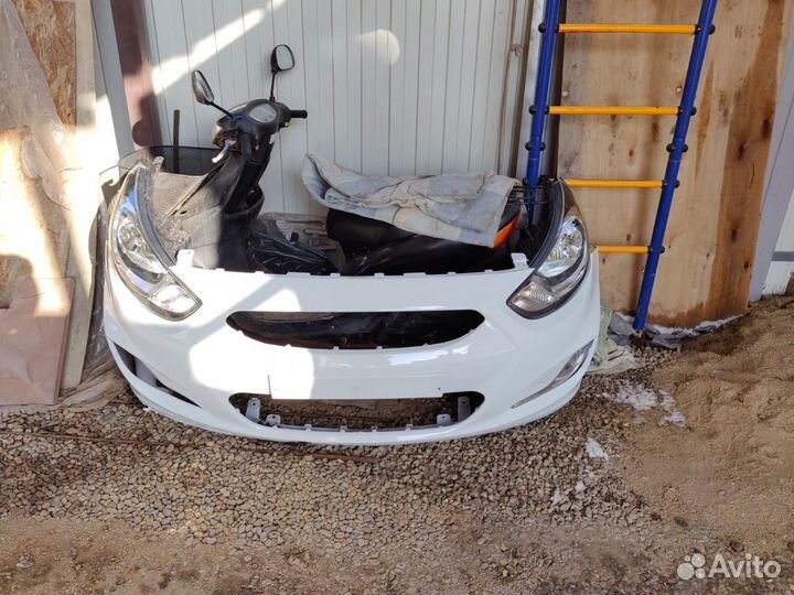 Бампер с фарами