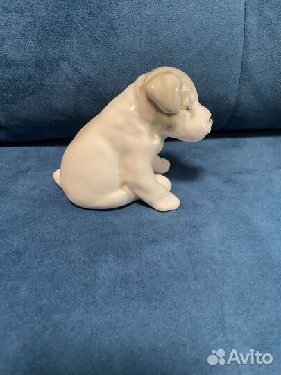 Статуэтка фарфор Конаково щенок СССР