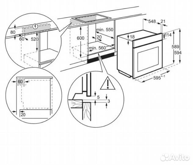 Духовой шкаф electrolux EOD6C77Z