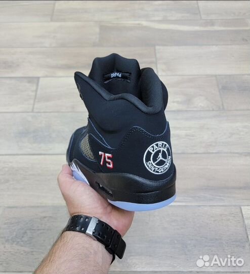 Air Jordan 5 Retro Paris Saint Germain Black Blue