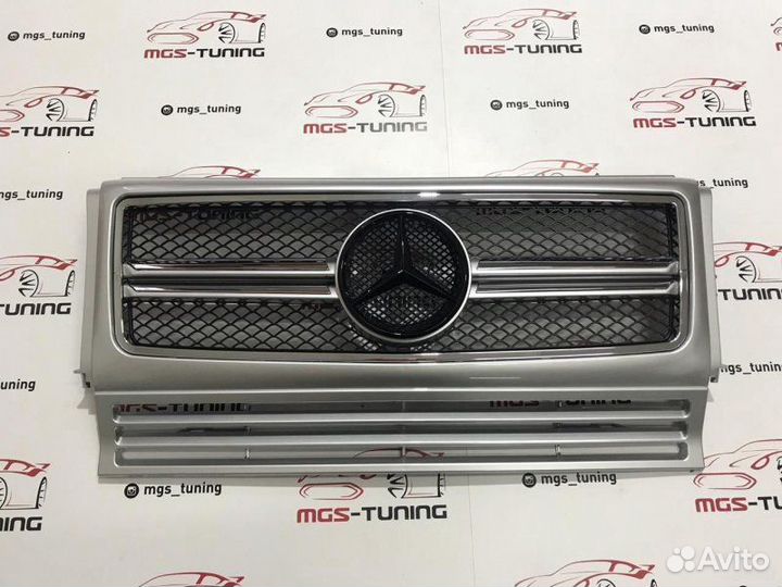Решетка G-class G63 AMG Серая w463 (Черная звезда)