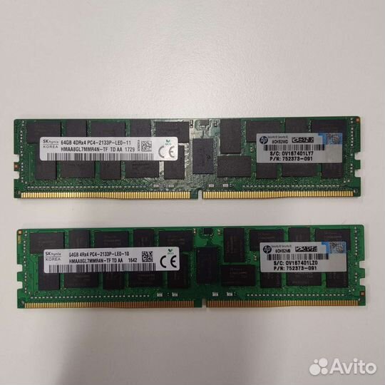 64Gb DDR4 2133Mhz Оперативная память серверная HP