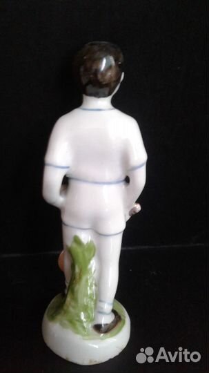 Статуэтка фарфор СССР Юный теннисист