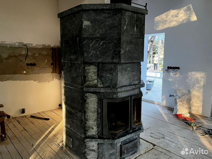 Печь камин теплонакопительная
