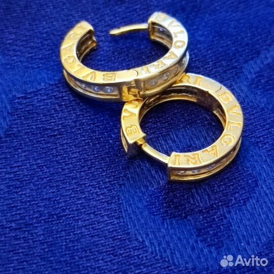 Золотые серьги bulgari