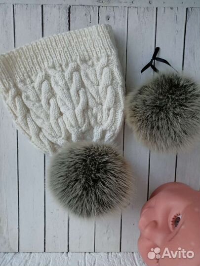 Помпоны из натурального меха