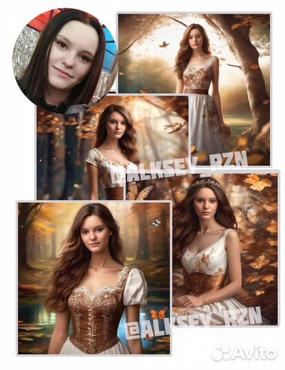 Фотосессия нейросетями, фотошоп, ретушь и тп