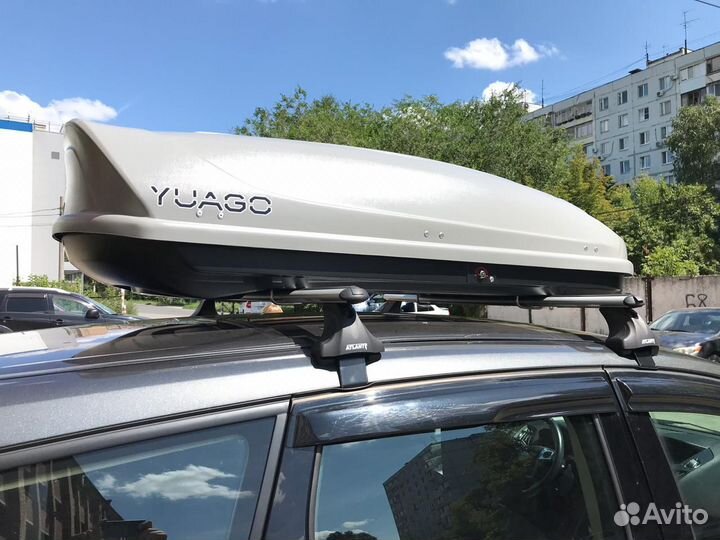 Автобокс Yuago Avatar на Ford Kuga (серый матовый)