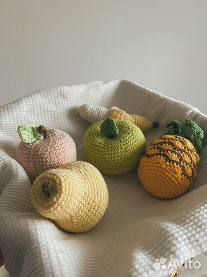 Вязаные фрукты игровой набор вязаных фруктов