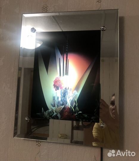 Картина «цветы» зеркало с подсветкой