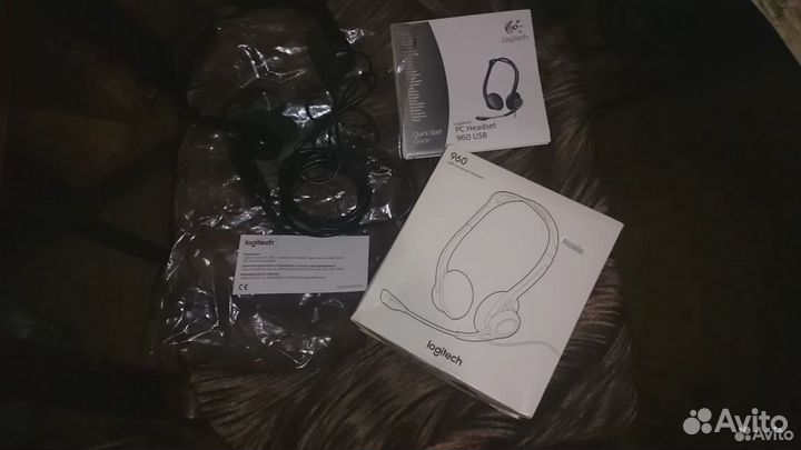 Гарнитура Logitech PC Headset 960 USB в упаковке