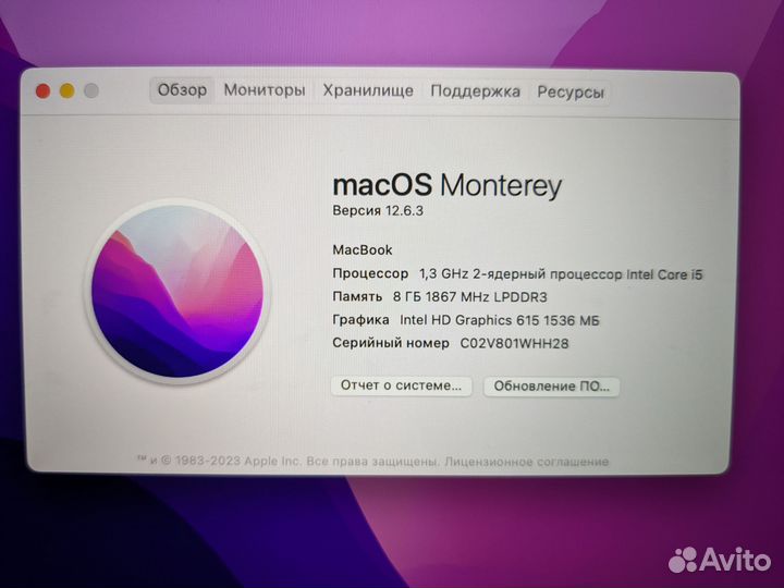 Macbook A1534 2017, i5 + 512Gb топ