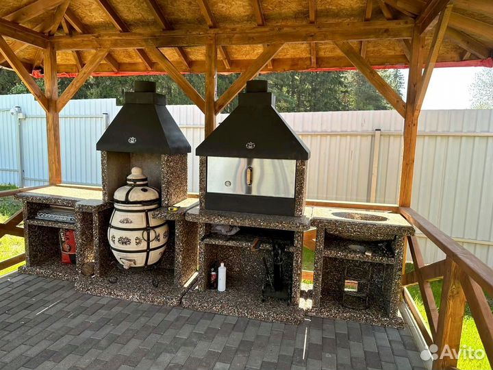 Печи барбекю, печи под казан