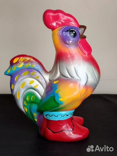 Копилка Петух в сапогах 26,5 см гипс