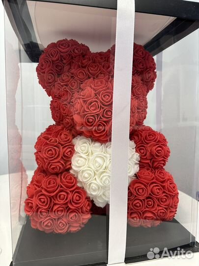 Мишка из роз 40 см