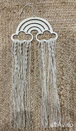 Панно радуга макраме