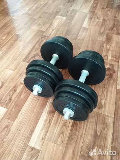 Гантели 40 кг Sportcom обрезиненные разборные