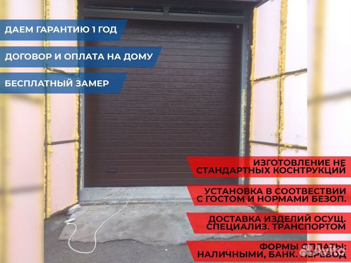 Автоматические секционные гаражные ворота