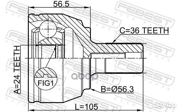 ШРУС наружный 24X56.3X36 ford focus 03- 2110FOC