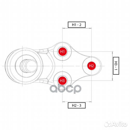 Cbho-57 Опора шаровая перед прав/лев CB0140