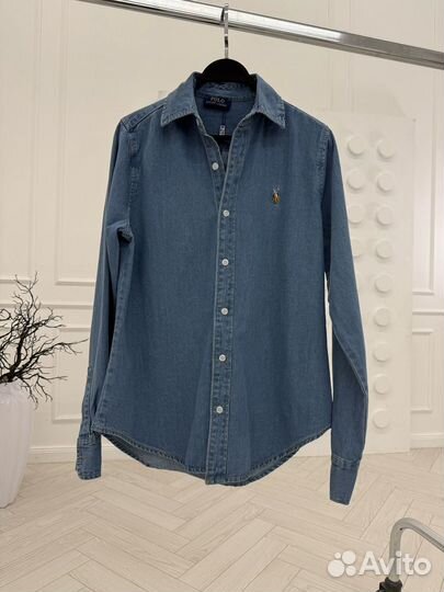 Джинсовая рубашка polo ralph lauren женская