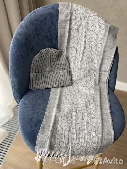 Комплект шапка и шарф Calvin Klein оригигал