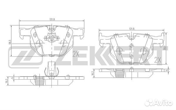 Колодки торм. диск. задн. BMW 5 (E60 E61) 03- 6 (E