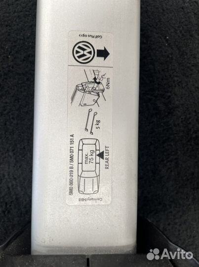 Поперечные рейлинги на крышу Фольксваген гольф плю