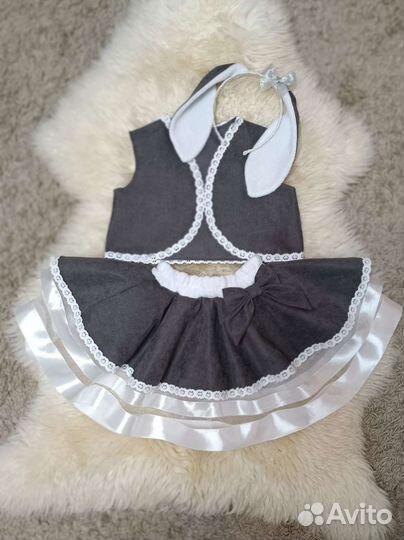 Новогодний костюм зайки для девочки