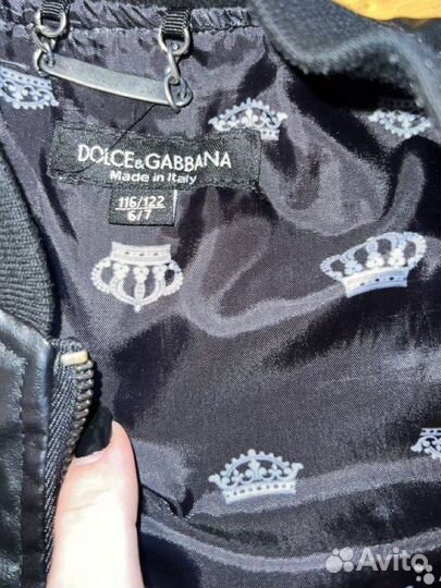 Кожаная куртка D&G