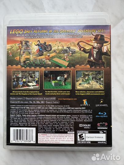 Диск на PS3 Lego Indiana Jenes2