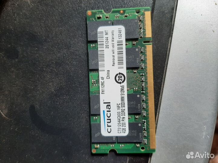 Ddr2 4gb одной плашкой sodimm в ноутбук