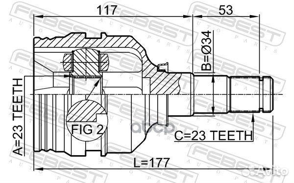 0111-ZZE120 ШРУС внутренний к-кт Toyota Auris