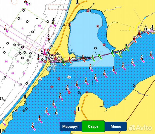 Калининград Балтийское море Navionics карта глубин