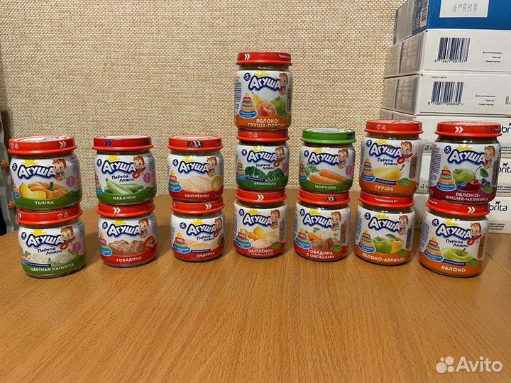 Каши и овощные пюре Агуша