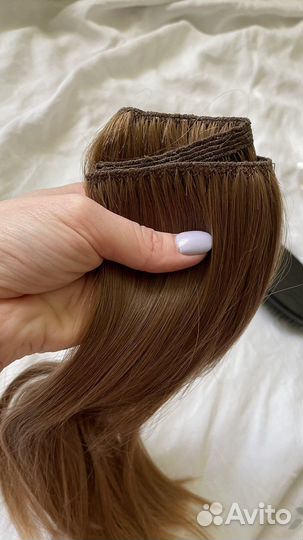 Волосы натуральные для наращивания на трессе 36 см