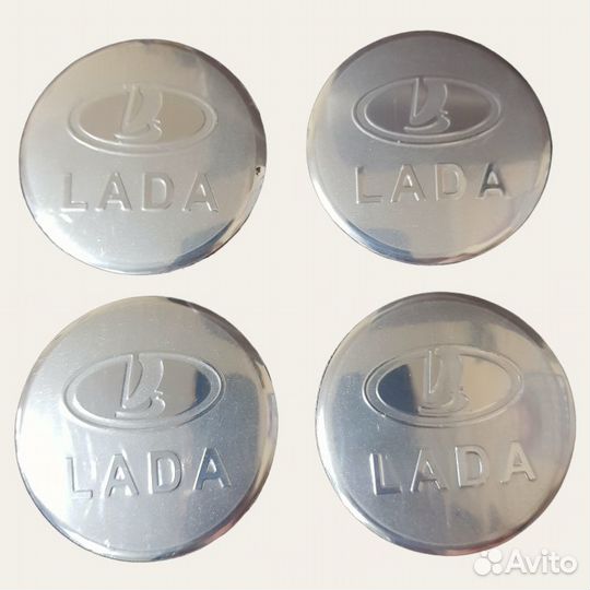 Наклейки на колпаки ступицы для LADA сферическая и