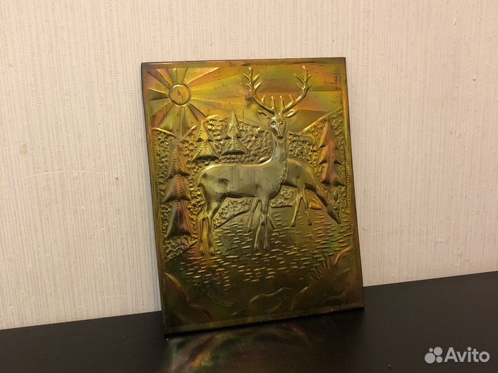 Панно-чеканка Олени СССР