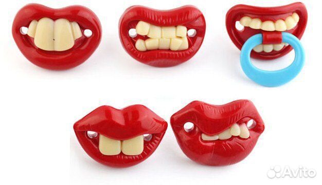 Веселые детские соски, голливудская улыбка, зубы