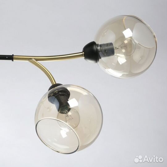 Люстра металл и стекло на кухню лофт