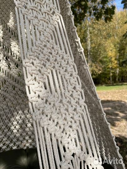 Подвесное кресло шатёр макраме