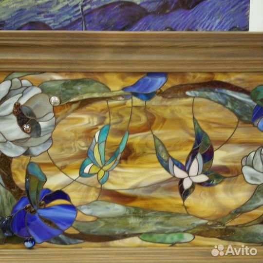 Панно светильник настенный в виде витража-картины