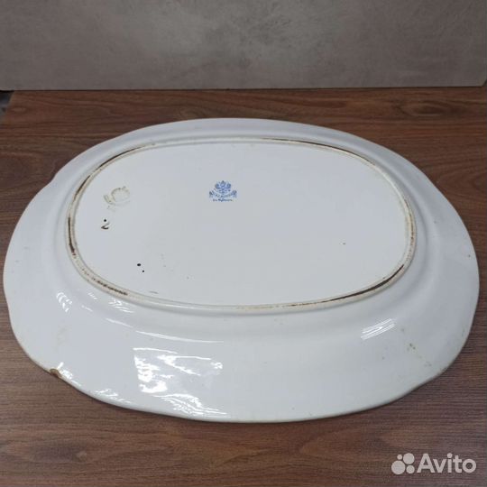 Большое Блюдо Фарфор Кузнецов Царская Россия Ретро