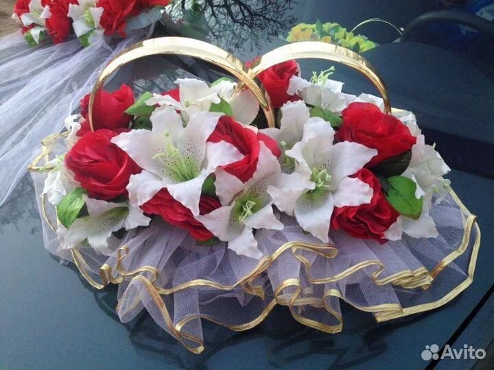 Свадебные украшения на машину продам