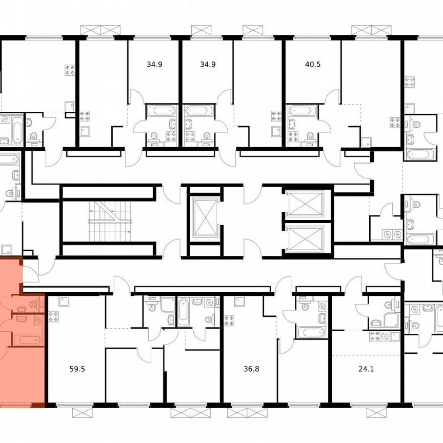 2-к. квартира, 52,9 м², 2/13 эт.